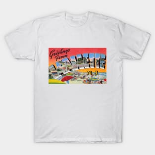 Greetings from Lavallette New Jersey, Vintage Large Letter Postcard T-Shirt